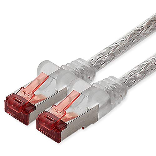 1CONN Cat6 Netzwerkkabel 0,5m transparent Ethernetkabel Lankabel Cat6 Lan Netzwerk Kabel Sftp Pimf Patchkabel 1000 Mbit s von 1CONN