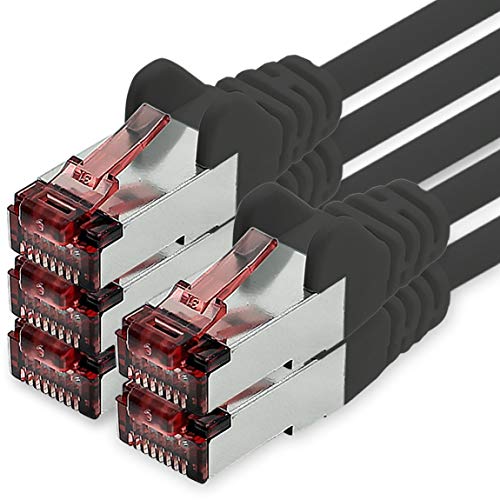 1CONN Cat6 Netzwerkkabel 5 X 0,25m schwarz Ethernetkabel Lankabel Cat6 Lan Netzwerk Kabel Sftp Pimf Patchkabel 1000 Mbit s von 1CONN