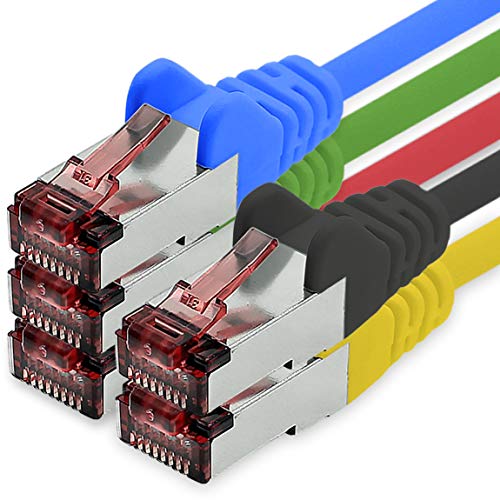 1CONN Cat6 Netzwerkkabel 5 X 0,5m Color 5 Ethernetkabel Lankabel Cat6 Lan Netzwerk Kabel Sftp Pimf Patchkabel 1000 Mbit s von 1CONN