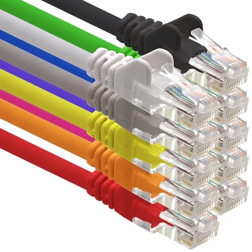 Netzwerkkabel CAT-6-Kabel RJ45 10x 0.25 m - 10 Farben Netzwerkkabel CAT-6-Kabel RJ45 10x 0.25 m - 10 Farben von 1CONN