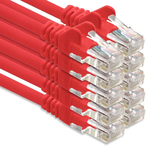 Netzwerkkabel CAT-6-Kabel RJ45 10x 2 m - Rot von 1CONN