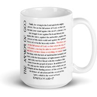 Christian Kaffeebecher, Bibel-Vers-Becher, Geschenke Für Tee-Liebhaber, Die Rüstung Gottes, Epheser 610-17, Becher, Religiöse Kaffeebecher von 1CORINTHIANS1557