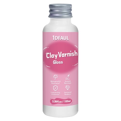 1DFAUL 100 ml Ton-Versiegelungsmittel, glänzendes Finish, lufttrocknende Tonglasur, um zu verhindern, dass der Ton vergilbt, kratzfest, wasserdicht (glänzend) von 1DFAUL