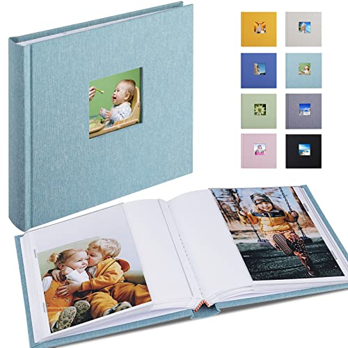 Klein Mini Fotoalbum Einsteckalbum 10X15 Größe 60 Fotos, Die Memo-Einsteckalben Perfekt für Baby-, Hochzeits- & Familienfoto (10X15, Cyan-blau) von 1DOT2