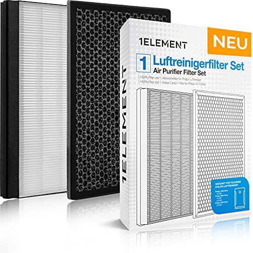 [NEU] 2er Filter-Set für Philips Luftreiniger [AC2882, AC2887, AC2889 & AC3829] – 1 HEPA-Filter und 1 Aktivkohlefilter [Ersetzt FY2422 & FY2420] von 1E