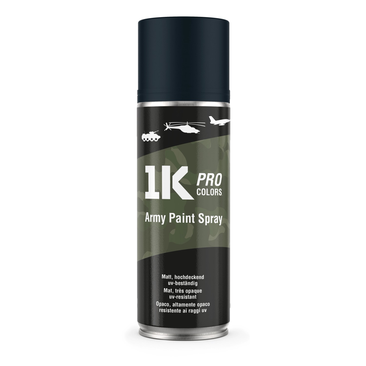 1K PRO COLORS Militär Spraydose 400ml Matt RAL9021 Schwarz von 1K PRO COLORS