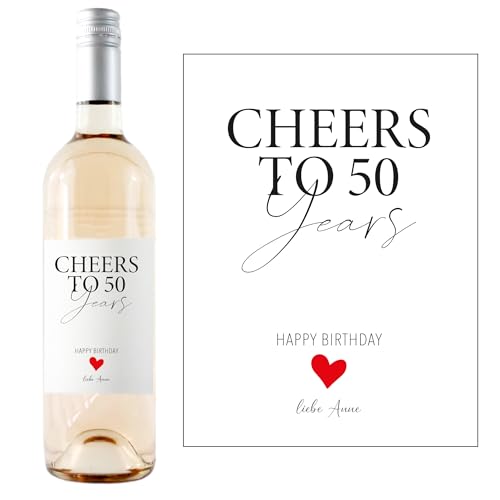 1M® Personalisiertes Weinflaschen-Etikett - Geschenke für Frauen & Männer - ideale Überraschung für deine Liebsten - Geburtstagsgeschenk, Abschiedsgeschenk, kleine Geschenke - #3 von 1M