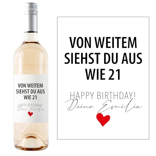 1M® Personalisiertes Weinflaschen-Etikett - Geschenke für Frauen & Männer - ideale Überraschung für deine Liebsten - Geburtstagsgeschenk, Abschiedsgeschenk, kleine Geschenke - #6 von 1M