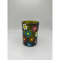 Dotty Flowers Regenbogen Handbemaltes Glas von 1MysticCricket