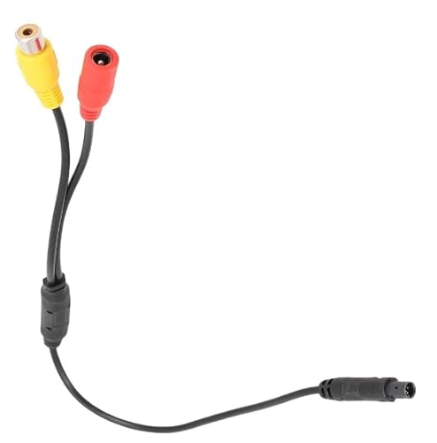 1SourceTek 4-poliger Stecker, Rückfahrkamera, Auto, universell auf CVBS Cinch-Buchse, Signalnetzadapter, Kabelbaum, Audiokabel von 1SourceTek