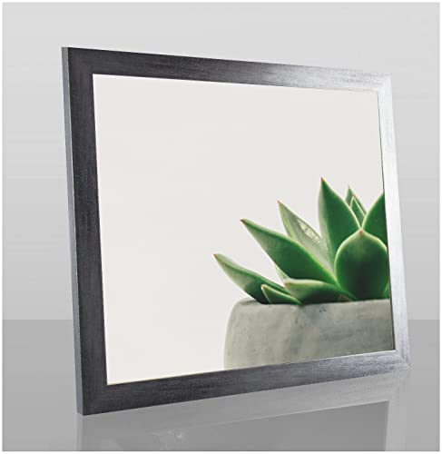 Bilderrahmen Diamond 25x35 cm Grau gewischt ideal für Diamond Painting mit 1 mm antireflex Kunstglas von 1a Bilderrahmen