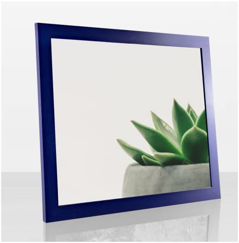 Bilderrahmen Diamond 35x75 cm Dunkelblau gewischt ideal für Diamond Painting mit 1 mm klarem Kunstglas von 1a Bilderrahmen