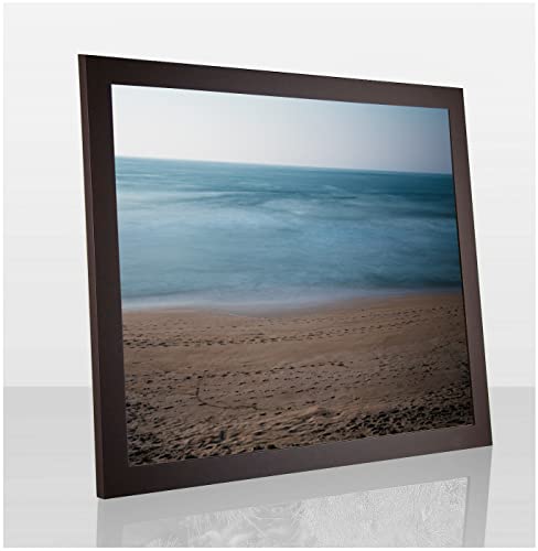 Bilderrahmen Monzetta Puzzlerahmen 48x57 Braun schlicht Dunkelbraun 57x48 cm Antireflex Kunstglas von 1a Bilderrahmen