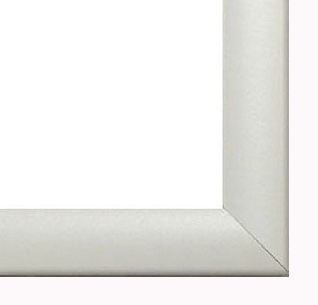 Bilderrahmen Olympia Weiss Matt 50 x 60 cm modern stabil eckig hochwertig preiswert mit klarem Kunstglas von 1a Bilderrahmen