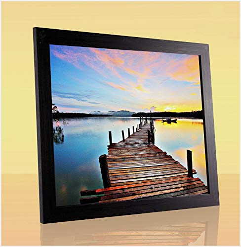 Bonito Slimline Profil Bilderrahmen Posterrahmen 30x40 cm Schwarz Gemasert 40x30 cm Puzzlerahmen Diamond Painting mit Antireflex Kunstglas von 1a Bilderrahmen