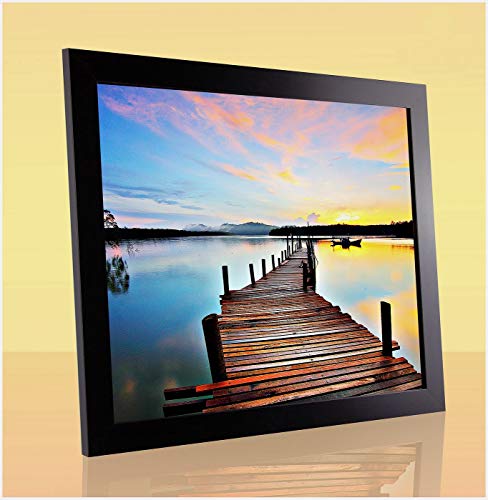 Bonito Slimline Profil Bilderrahmen Posterrahmen 33x98 cm Schwarz matt 98x33 cm Puzzlerahmen Diamond Painting mit Antireflex Kunstglas von 1a Bilderrahmen