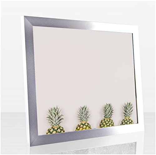 Bonito Slimline Profil Bilderrahmen Posterrahmen 75x98 cm Alu gebürstet Dekor 98x75 cm Puzzlerahmen Diamond Painting mit Kunstglas klar von 1a Bilderrahmen