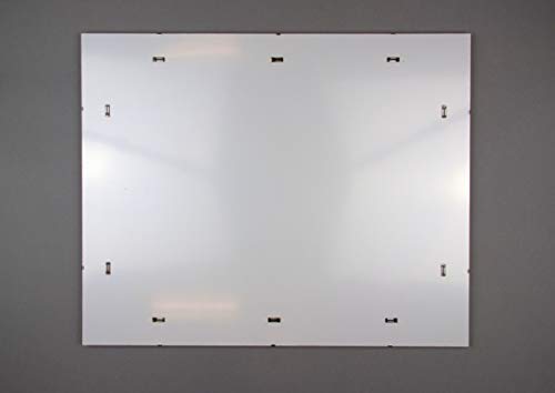 Clipello Rahmenloser Bildhalter Cliprahmen 48x67 cm Bildträger Plakathalter mit 1 mm starker Antireflex Kunstglas Scheibe genau 670 x 480 mm von 1a Bilderrahmen