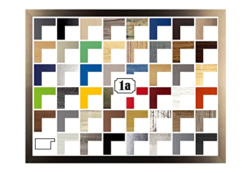 Colorello Bilderrahmen Posterrahmen Puzzlerahmen 30,5x45,5 cm Bronze Verrostet Optik 45,5x30,5 cm mit weisser Rückwand und Antireflex Acrylglas von 1a Bilderrahmen