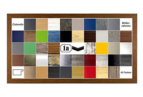 Colorello Deluxe Bilderrahmen Posterrahmen 20x70 cm Panorama und Quadrat Formate Eiche Rustikal Dekor Antireflex Kunstglas von 1a Bilderrahmen