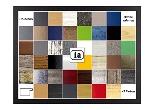 Colorello Deluxe Bilderrahmen Posterrahmen 33x48,5 cm für USA und England Formate Schwarz Gemasert mit klarem Kunstglas Colorello Deluxe Bilderrahmen Posterrahmen 33x48,5 cm für USA und England Formate Schwarz Gemasert mit klarem Kunstglas von 1a Bilderrahmen