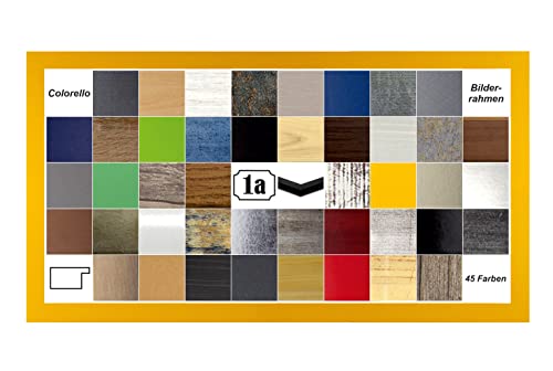 Colorello Deluxe Bilderrahmen Posterrahmen 37,5x98 cm Panorama und Quadrat Formate Gelb Antireflex Kunstglas Colorello Deluxe Bilderrahmen Posterrahmen 37,5x98 cm Panorama und Quadrat Formate Gelb Antireflex Kunstglas von 1a Bilderrahmen