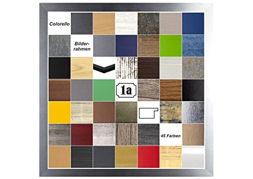 Colorello Deluxe Bilderrahmen Posterrahmen 65x65 cm Panorama und Quadrat Formate Alu Geschliffen Dekor klares Kunstglas von 1a Bilderrahmen