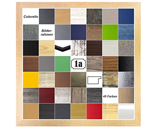 Colorello Deluxe Bilderrahmen Posterrahmen 75x75 cm Panorama und Quadrat Formate Farbe Gold Glanz klares Kunstglas von 1a Bilderrahmen