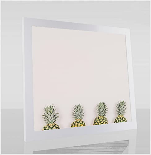 Colorello Deluxe Bilderrahmen Posterrahmen 80x120 cm Standard Formate Weiß Hochglanz RW Weiss Kunstglas klar von 1a Bilderrahmen