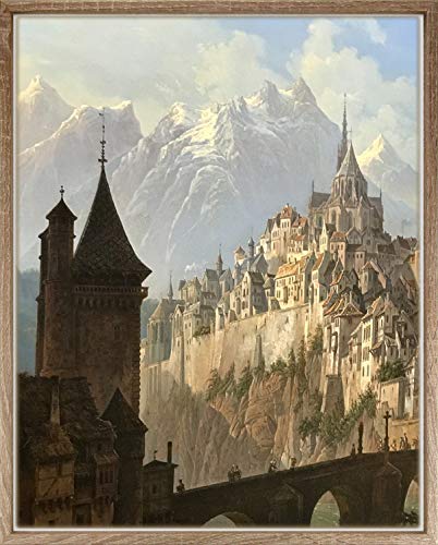 Leon Schattenfugenrahmen für Leinwandbild Rahmen für Canvasbild 50x65 cm Farbwahl Hier Sonoma Eiche Dekor ohne Glas von 1a Bilderrahmen