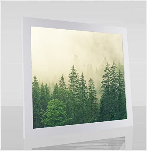 Monaldo Deluxe Bilderrahmen Posterrahmen 35,5 x 28 cm Weiß Matt Wechselrahmen weisser Hintergrund Antireflex Kunstglas von 1a Bilderrahmen