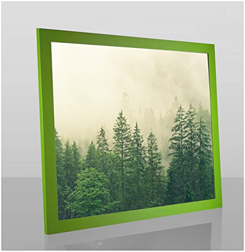 Monaldo Deluxe Bilderrahmen Posterrahmen 90 x 60 cm Hellgrün Grün Grasgrün Wechselrahmen weisser Hintergrund Antireflex Kunstglas von 1a Bilderrahmen