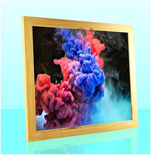 Monello Bilderrahmen 26x33 cm Kiefer Dekor mit klarem Kunstglas passt für Poster Puzzle und Diamond Painting von 1a Bilderrahmen