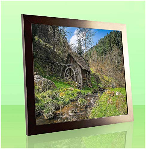 Monello Bilderrahmen 56x56 cm Bronze Dekor mit klarem Kunstglas passt für Poster Puzzle und Diamond Painting von 1a Bilderrahmen