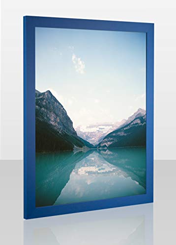 Montana Deluxe Bilderrahmen Posterrahmen 30x45 cm Puzzlerahmen Hellblau Farbgruppe C Klares Kunstglas von 1a Bilderrahmen