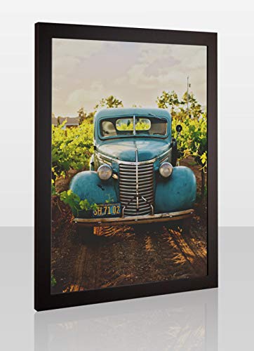 Montana Deluxe Bilderrahmen Posterrahmen 34x97 cm Puzzlerahmen Braun Dunkelbraun Farbgruppe C Klares Kunstglas von 1a Bilderrahmen