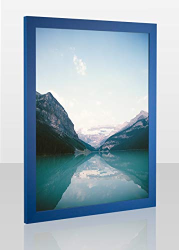 Montana Deluxe Bilderrahmen Posterrahmen 35x85 cm Puzzlerahmen Hellblau Farbgruppe C Klares Kunstglas von 1a Bilderrahmen