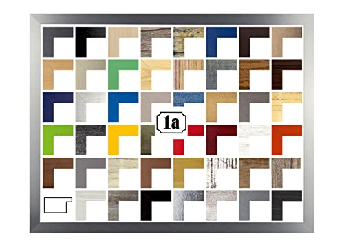 Montana Deluxe Bilderrahmen Posterrahmen 47x57 cm Puzzlerahmen Alu Gebürstet Dekor Farbgruppe A Klares Kunstglas von 1a Bilderrahmen