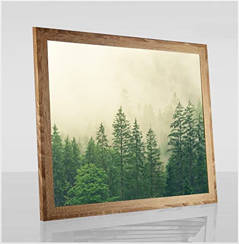 Monzetta Deluxe Bilderrahmen Posterrahmen 43x57 cm Sonoma Eiche Dekor cm Schritt Formatwahl 57x43 cm RW weiß Front Antireflex von 1a Bilderrahmen