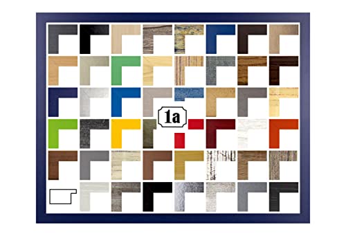 Multicolore Bilderrahmen Posterrahmen Puzzlerahmen 30x40 cm Dunkelblau Gewischt 40x30 cm mit weisser Rückwand und klarem Acrylglas von 1a Bilderrahmen