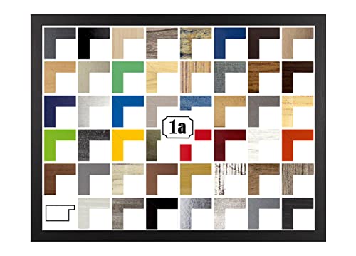Multicolore Bilderrahmen Posterrahmen Puzzlerahmen 55x70 cm Schwarz Gemasert 70x55 cm mit weisser Rückwand und klarem Acrylglas von 1a Bilderrahmen