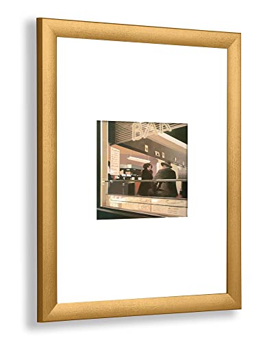 Olympia Deluxe Bilderrahmen Posterrahmen 75x100 cm Puzzlerahmen Farbe Gold Gewischt Hintergrund Weiß Kunstglas Klar von 1a Bilderrahmen