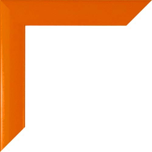 Orello Deluxe Massivholz Bilderrahmen Posterrahmen 40 x 50 cm Orange mit weissem Hintergrund Antireflex Kunstglas von 1a Bilderrahmen