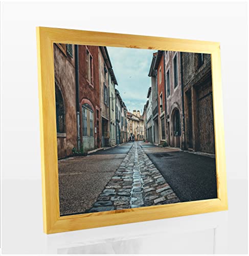 Orion Deluxe Bilderrahmen Posterrahmen 120x50 cm Puzzlerahmen Kiefer Dekor Antireflex Kunstglas Hintergrund Weiss von 1a Bilderrahmen