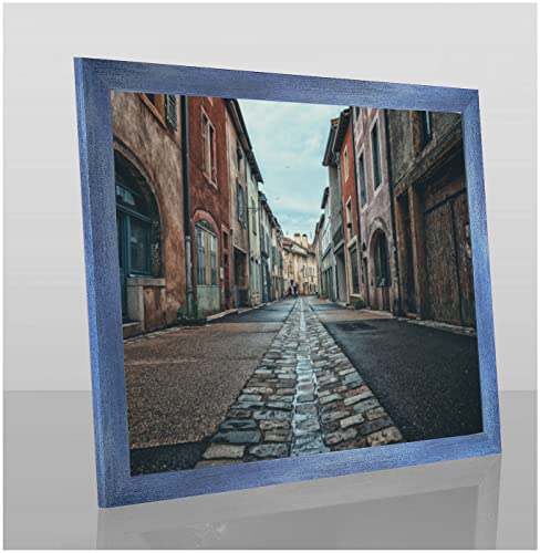 Orion Deluxe Bilderrahmen Posterrahmen 43x29 cm Puzzlerahmen Hellblau Gewischt Antireflex Kunstglas Hintergrund Weiss von 1a Bilderrahmen