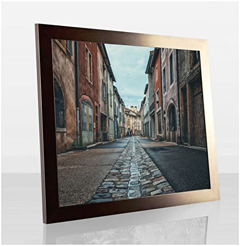 Orion Deluxe Bilderrahmen Posterrahmen 47x33 cm Puzzlerahmen Bronze Dekor Kunstglas Klar Hintergrund Weiss von 1a Bilderrahmen