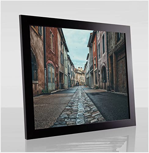 Orion Deluxe Bilderrahmen Posterrahmen 56,2x56,2 cm Puzzlerahmen Schwarz matt Antireflex Kunstglas Hintergrund Weiss von 1a Bilderrahmen