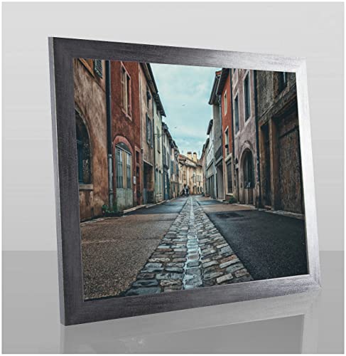 Orion Deluxe Bilderrahmen Posterrahmen 68x48 cm Puzzlerahmen Grau Gewischt Antireflex Kunstglas Hintergrund Weiss von 1a Bilderrahmen