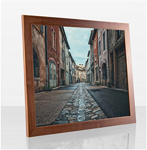 Orion Deluxe Bilderrahmen Posterrahmen 70x20 cm Puzzlerahmen Nussbaum Dunkel Dekor Antireflex Kunstglas Hintergrund Weiss von 1a Bilderrahmen