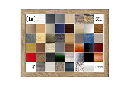 Otto Deluxe Bilderrahmen Posterrahmen 30x40 cm Sonoma Eiche Dekor Puzzlerahmen Hintergrund Weiss Antireflex Kunstglas von 1a Bilderrahmen